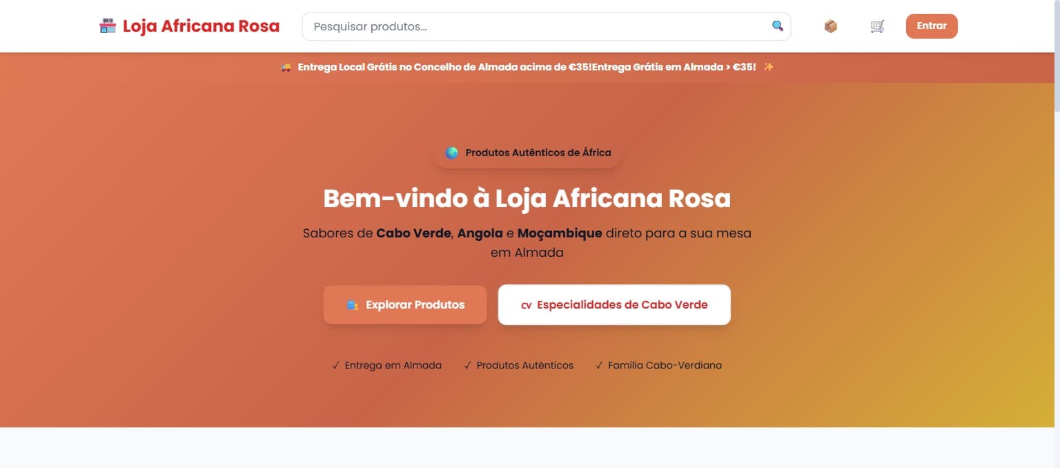 Loja Africana Rosa screenshot